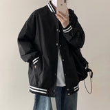 Beige Varsity Jacket Vintage Baseball Uniform Men's Spring and Autumn Retro Hiphop Top Oversize Jacket