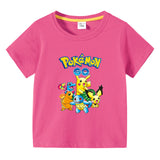 Children Pokemon Pikachu T Shirt Summer Cotton Short Sleeve T-shirt