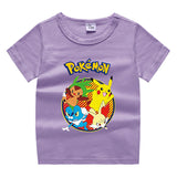 Children Pokemon Pikachu T Shirt Cotton T-shirt Casual Sports Cute