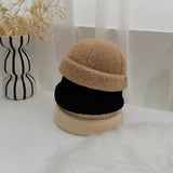 Beanies Japanese Women's Autumn and Winter Warm Lamb Wool Style Skullcap Men