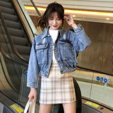 Men Denim Jacket Fall Denim Jacket Women's Loose Retro Jacket