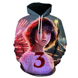 Stranger Things Hellfire Club Coat 3D Digital Printing Anime Hooded Sweater Men's