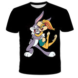 Bugs Bunny Shirt Short Sleeve Printed Casual Loose Sports
