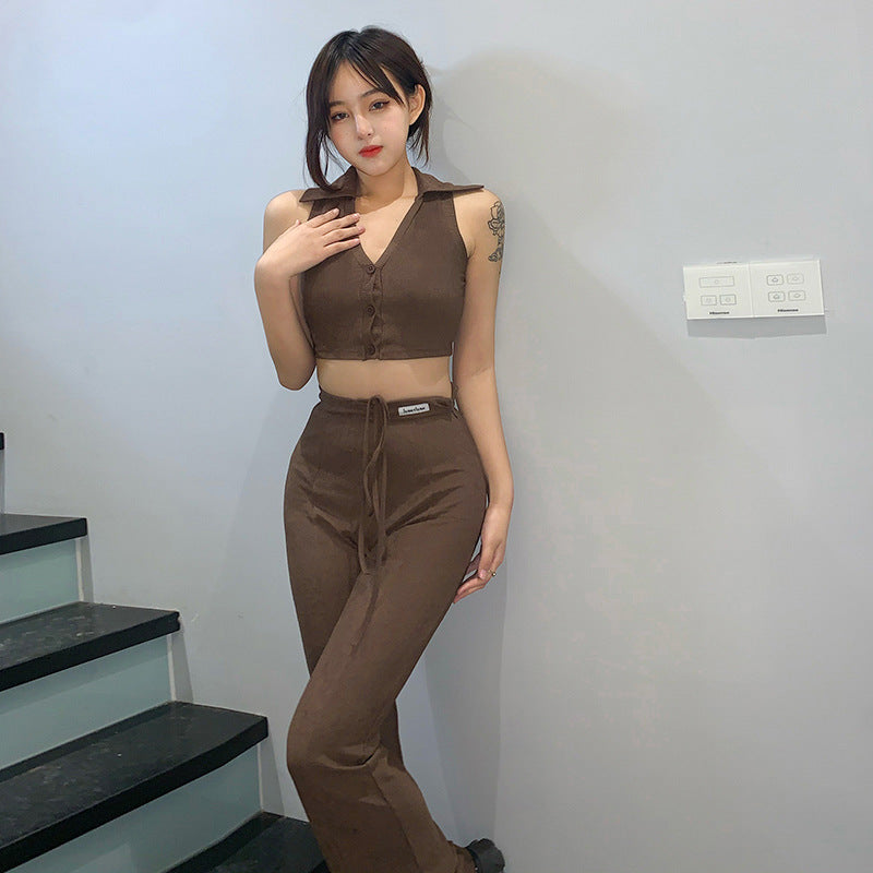 Maddy Euphoria Outfits Spring Lapel Vest Fashion Straight Trousers Suit