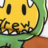Drew House Cartoon Little Dinosaur Pattern Short Sleeve High Street Fashion Brand Couple Loose T-shirt Men