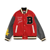 Saint Michael Baseball Jacket Leisure All-Match Letters Embroidered Baseball Uniform