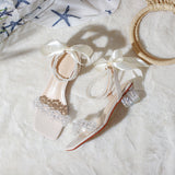 Nude Strappy Block Heels Chunky Heel Sandals