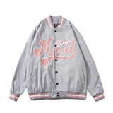 Mens Fall Outfits Retro Alphabet Embroidered Baseball Uniform Coat Men Baggy Casual Jacket