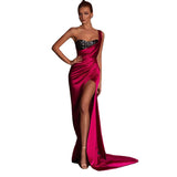 Lady Gaga Dress Low-Cut Split Dress Sequined Dress