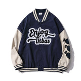 Skeleton Varsity Jacket Embroidered Baseball Uniform Men and Women Autumn Loose Jacket