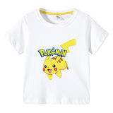 Children Pokemon Pikachu T Shirt Summer Clothing Short Sleeve T-shirt Leisure Sports