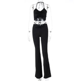 Maddy Euphoria Outfits Women's Lace-up Two-Piece Set
