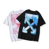 Spring and Summer Youth Cotton Short Sleeve Loose Arrow Cotton Tshirt Owt t shirt