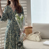 Aesthetic Dress Spring Long Dress Women Floral Dress