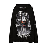 Mens Fall Outfits Vintage Men's Hooded Sweater Portrait Graffiti Printing Hoodie