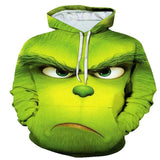 Grinch Hoodie Green Fur Monster Grinch 3D Sweater Hooded