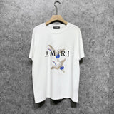 Amiri T Shirt Casual Hip Hop High Street round Neck Short Sleeve T-shirt