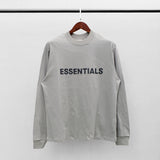 Fog Fear of God Essentials T Shirt Double Line Long Sleeve Letter Drop Shoulder Bottoming T-shirt