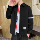 White Work Shirts Men's Autumn Japanese Casual Long Sleeve Shirt Spring and Autumn Top Coat