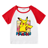 Children Pokemon Pikachu T Shirt Cotton Short Sleeve T-shirt Casual Sports Cute