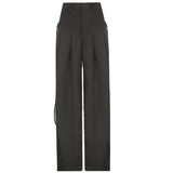 Julia Fox Low Rise Trousers Retro Wide Casual Trousers