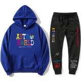 Travis Scott Astroworld Hoodie & Pant 2 Piece Set Men's and Women's Sweater Casual