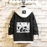 Comic Denim Jacket Men's and Women's Tops