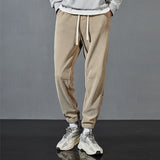 Mens Corduroy Pants Fleece-Lined Thickened Winter Ankle Banded Slacks Men's Chenille Sweatpants