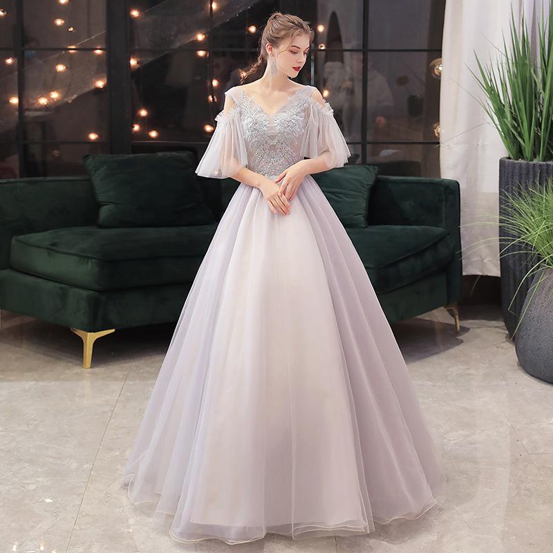 Women's Evening Dress Ball Gown Princess Quinceanera Fashion Banquet Host Performance Tulle Tutu Dress Female