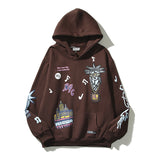 Grafitti Sweatshirts Men's and Women's Couple Print Graffiti Hooded Sweater