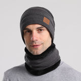 Men's Winter Hats Wool Hat Men's and Women's Fleece-Lined Thickened Pullover