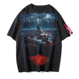 Stranger Things T Shirt Black T-shirt Men and Women Short Sleeve