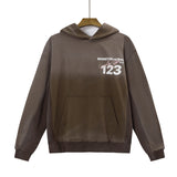 Rrr123 Hoodie Retro Washed Gradient Color Loose-Fitting Hoodie