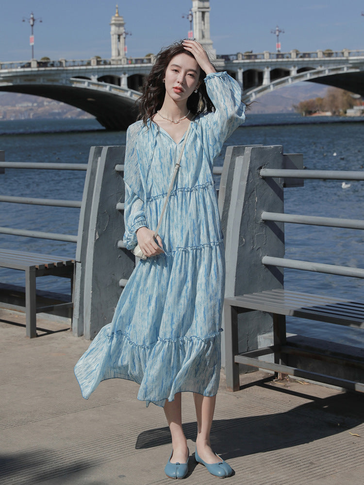 Aesthetic Dress Women'S Spring And Summer Floral Dress