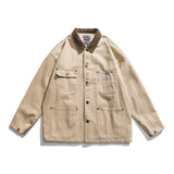 Vintage Letterman Jacket Autumn Lapel Vintage Overalls Jacket