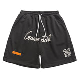 Men Shorts Summer Letter Print Knit Casual Loose Shorts Men