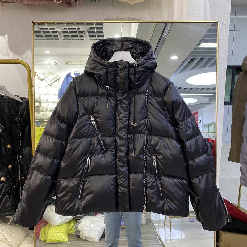 Women Winter Coats Puffer Jacket Down Coat Down Jacket Women's Short Glossy Wash-Free White Duck Down Winter Clothes