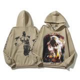 Grafitti Sweatshirts Autumn Winter Retro Design Graffiti Hooded