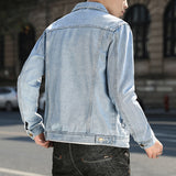 Paisley Denim Jacket Men's Spring and Autumn Denim Jacket Casual Jacket
