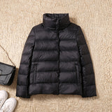 Women Winter Coats Puffer Jacket Down Coat Short Down Feather Liner Women Coat Warm Stand Collar Jacket