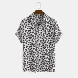 Men Hawaii Shirts Short Sleeve Printed Shirt Summer
