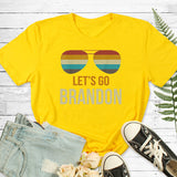 Let'S Go Brandon T Shirt English Letter Pattern Short Sleeve T-Shirt