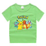 Children Pokemon Pikachu T Shirt Cotton T-shirt Casual Sports Cute
