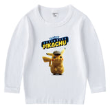 Children Pokemon Pikachu Hoodie Children's Cotton T-shirt for Spring and Autumn