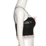 Music Festivals Rave Outfits Girls Tops Spring and Summer Women's Clothing V-neck Brace Lace Vest