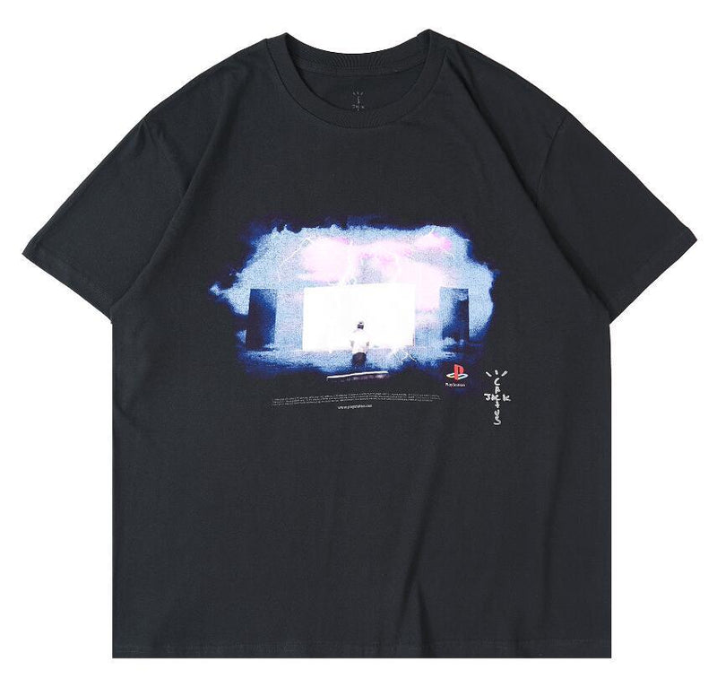 Travis Scott Astroworld Shirt Printed Men's and Women's Short-Sleeved T-shirt