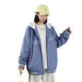 Black Varsity Jacket Autumn Neutral Men's Baseball Uniforms Jacket Coat Girls Loose Embroidery Flight Suit