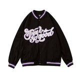 Mens Fall Outfits Retro Alphabet Embroidered Baseball Uniform Coat Men Baggy Casual Jacket