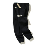 Kanye West Sunday Service Pant Fog Double Line Loose Casual 1977 Flocking Ankle-Tied Fleece-Lined