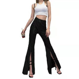 Brown Leather Pants Women's High Elastic PU Leather Pants Leggings Women's Pants